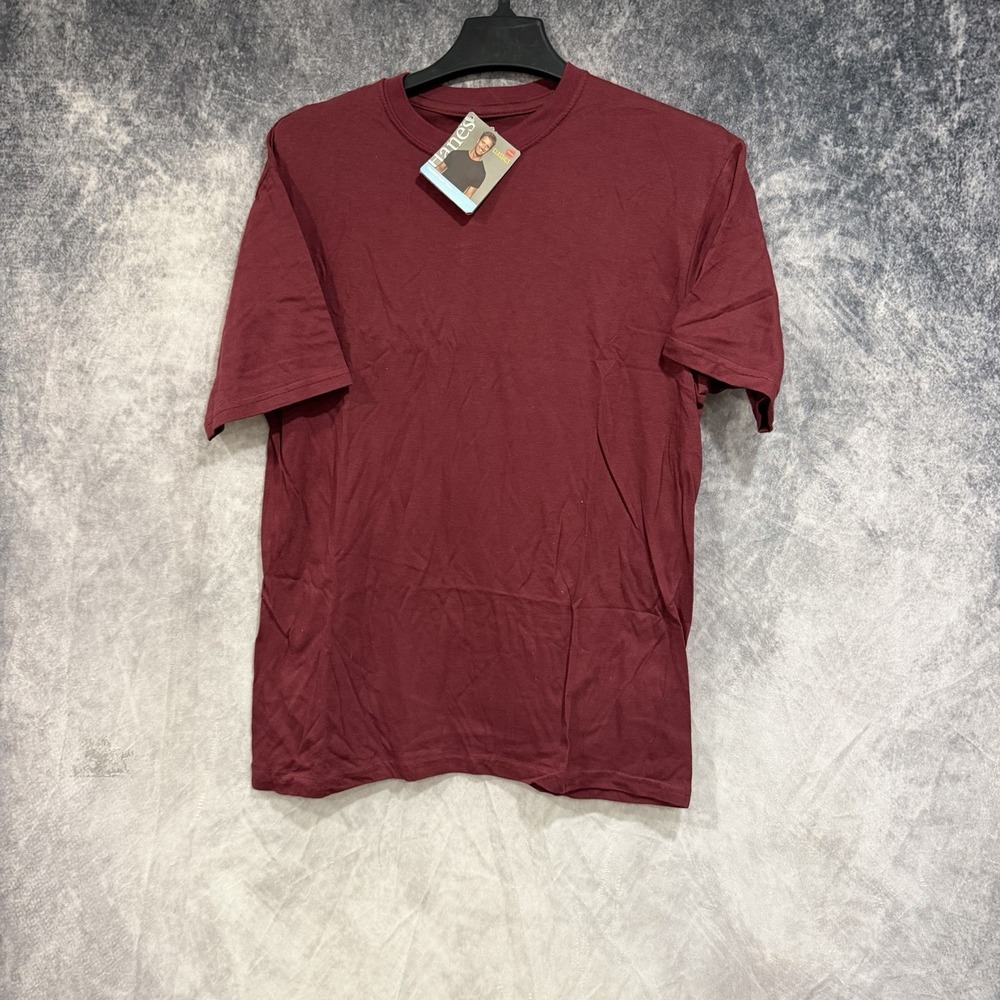 Hanes Men's Classic Crew Neck T-shirt Burgundy Size M